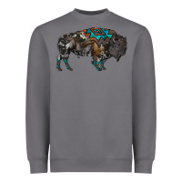 Storm cowhide bison Heavyweight Sweatshirt - RanaPortraitStore