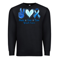 Black Peace Love Cure Stomach Cancer Premium Sweatshirt - Jasminsmagicworld