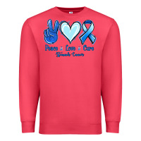 Cardinal Peace Love Cure Stomach Cancer Premium Sweatshirt - Jasminsmagicworld