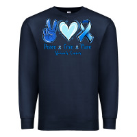 Navy Peace Love Cure Stomach Cancer Premium Sweatshirt - Jasminsmagicworld