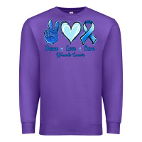 Purple Peace Love Cure Stomach Cancer Premium Sweatshirt - Jasminsmagicworld