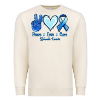 Sandshell Peace Love Cure Stomach Cancer Premium Sweatshirt - Jasminsmagicworld