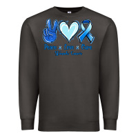 Smoke Peace Love Cure Stomach Cancer Premium Sweatshirt - Jasminsmagicworld