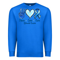 True Royal Peace Love Cure Stomach Cancer Premium Sweatshirt - Jasminsmagicworld