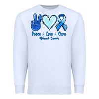 White Peace Love Cure Stomach Cancer Premium Sweatshirt - Jasminsmagicworld