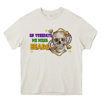 Cream On tuesdays we wear beads skull Heavy Core Tee - FaDigitalArtStudio