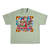 Oil Green Love Christmas highland cow Urban Heavy Tee - CowhideDigitalArt
