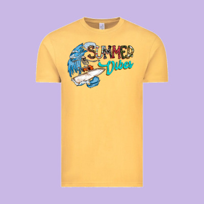 Summer Vibes Vintage Tee Designed By Cowhidedigitalart