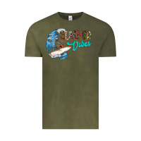 Vintage Olive Summer Vibes Vintage Tee - CowhideDigitalArt