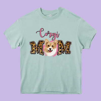 Corgi Mom Heavy Core Tee Designed By Jasminsmagicworld