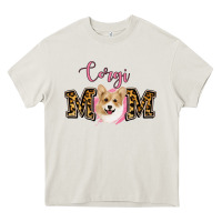 Cream Corgi Mom Heavy Core Tee - Jasminsmagicworld