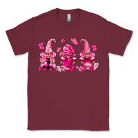 Burgundy breast cancer gnomies Classic Tee - FaDigitalArtStudio