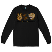 Black Peace Love Lion Head Long Sleeve Tee - LillyAllenDesigns