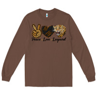 Chestnut Peace Love Lion Head Long Sleeve Tee - LillyAllenDesigns