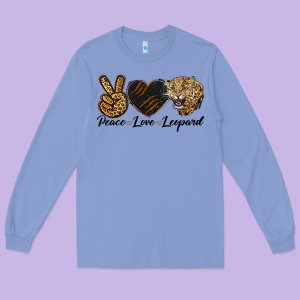 Peace Love Lion Head Long Sleeve Tee Designed By Lillyallendesigns