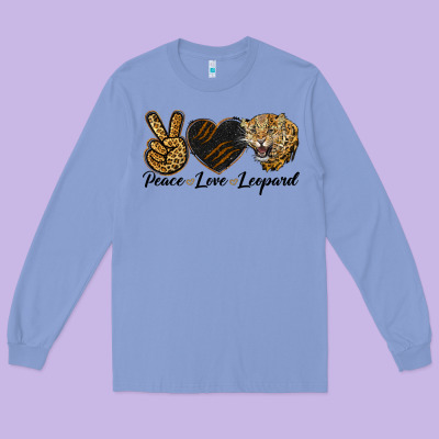 Peace Love Lion Head Long Sleeve Tee Designed By Lillyallendesigns