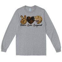 Heather Grey Peace Love Lion Head Long Sleeve Tee - LillyAllenDesigns