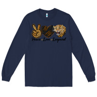 Navy Peace Love Lion Head Long Sleeve Tee - LillyAllenDesigns