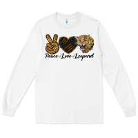 White Peace Love Lion Head Long Sleeve Tee - LillyAllenDesigns