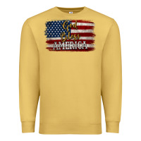 Antique Gold God Bless America Distressed Flag Premium Sweatshirt - Jasminsmagicworld