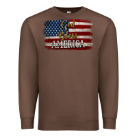 Chestnut God Bless America Distressed Flag Premium Sweatshirt - Jasminsmagicworld