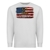 Dove Grey God Bless America Distressed Flag Premium Sweatshirt - Jasminsmagicworld
