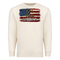 Sandshell God Bless America Distressed Flag Premium Sweatshirt - Jasminsmagicworld