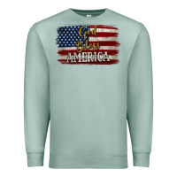 Seafoam God Bless America Distressed Flag Premium Sweatshirt - Jasminsmagicworld