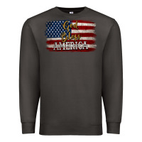 Smoke God Bless America Distressed Flag Premium Sweatshirt - Jasminsmagicworld