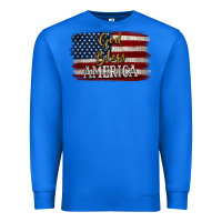 True Royal God Bless America Distressed Flag Premium Sweatshirt - Jasminsmagicworld