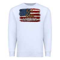 White God Bless America Distressed Flag Premium Sweatshirt - Jasminsmagicworld
