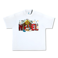 White Noel Urban Heavy Tee - CowhideDigitalArt