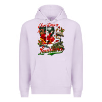 Lilac louisiana christmas with santa Premium Hoodie - BarkalooDesign