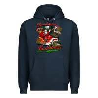 Navy louisiana christmas with santa Premium Hoodie - BarkalooDesign