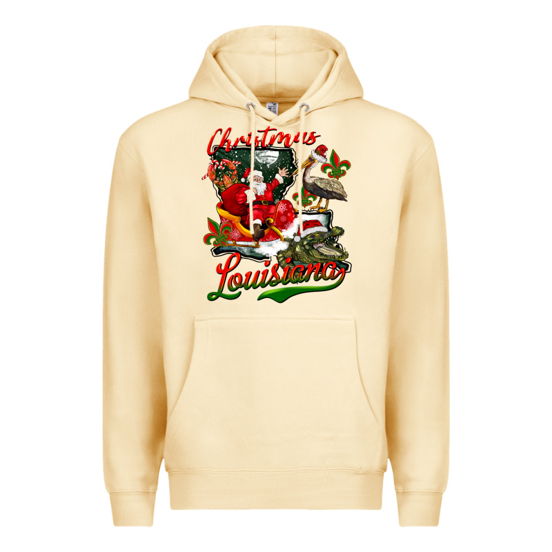 Louisiana Christmas With Santa Premium Hoodie by BarkalooDesign | Teevron