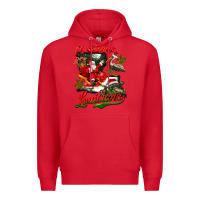 Red louisiana christmas with santa Premium Hoodie - BarkalooDesign