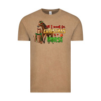 Vintage Coffee All I Want For Christmas Is A Horse Vintage Tee - LillyAllenDesigns