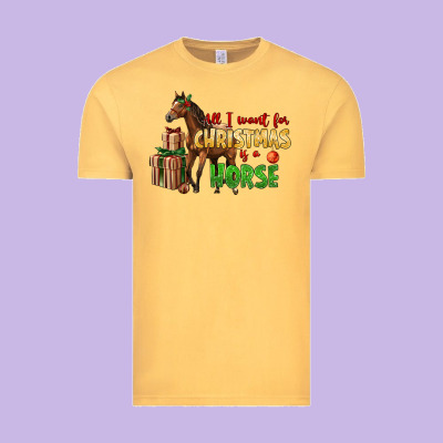 All I Want For Christmas Is A Horse Vintage Tee Designed By Lillyallendesigns