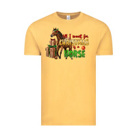 Vintage Mustard All I Want For Christmas Is A Horse Vintage Tee - LillyAllenDesigns