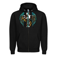 Black western wings cross blessed Zipper Hoodie - RanaPortraitStore