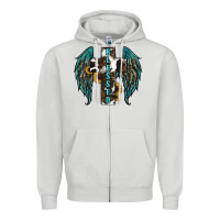 Dove Grey western wings cross blessed Zipper Hoodie - RanaPortraitStore