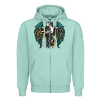 Seafoam western wings cross blessed Zipper Hoodie - RanaPortraitStore