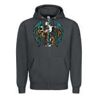 Smoke western wings cross blessed Zipper Hoodie - RanaPortraitStore