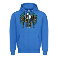 True Royal western wings cross blessed Zipper Hoodie - RanaPortraitStore