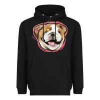 Black bulldog pink glitter Heavyweight Hoodie - Jasminsmagicworld