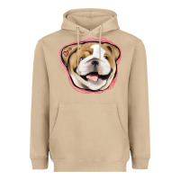 Mushroom bulldog pink glitter Heavyweight Hoodie - Jasminsmagicworld