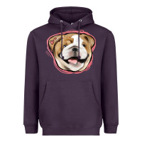 Plum bulldog pink glitter Heavyweight Hoodie - Jasminsmagicworld