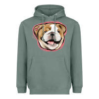 Sage bulldog pink glitter Heavyweight Hoodie - Jasminsmagicworld