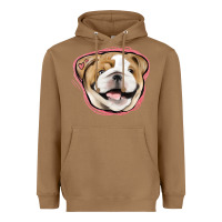 Toasted Coconut bulldog pink glitter Heavyweight Hoodie - Jasminsmagicworld