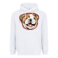 White bulldog pink glitter Heavyweight Hoodie - Jasminsmagicworld